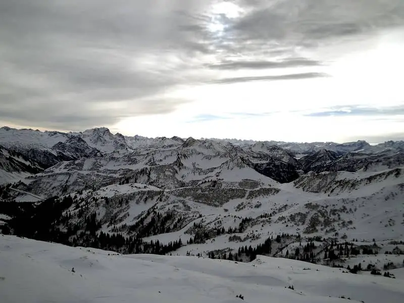 View from the peak of Coronet Mountain Ski Area