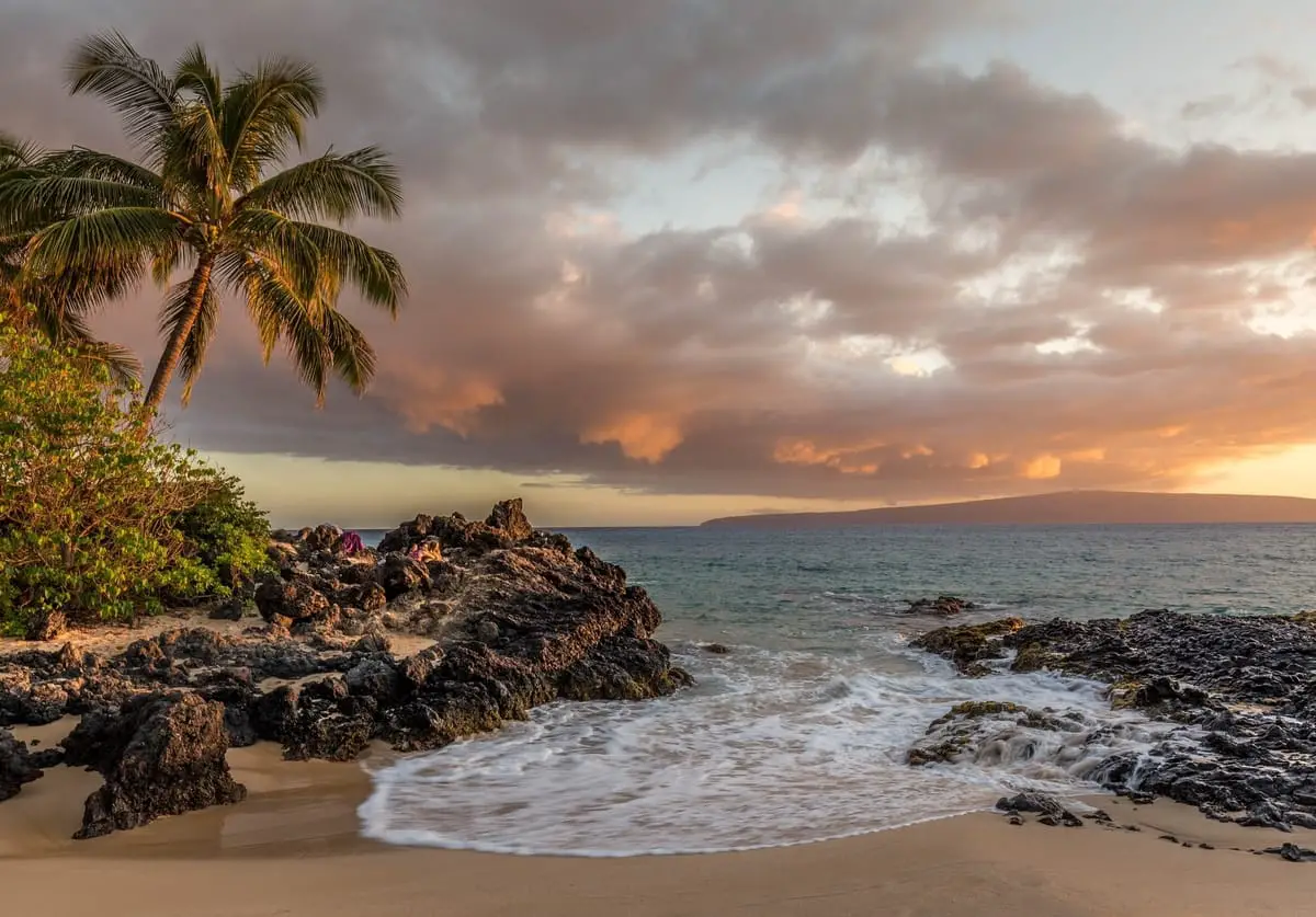 sunset beach views in Hawaii