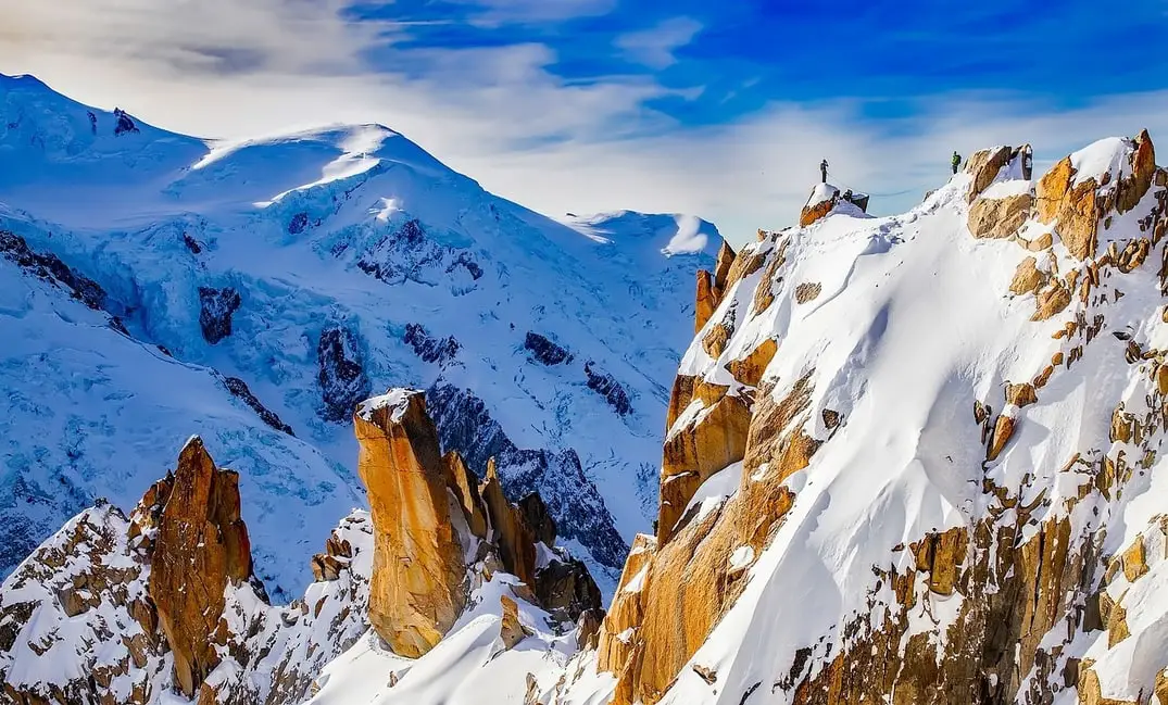 Tall Chamonix Mont Blanc Mountain ranges