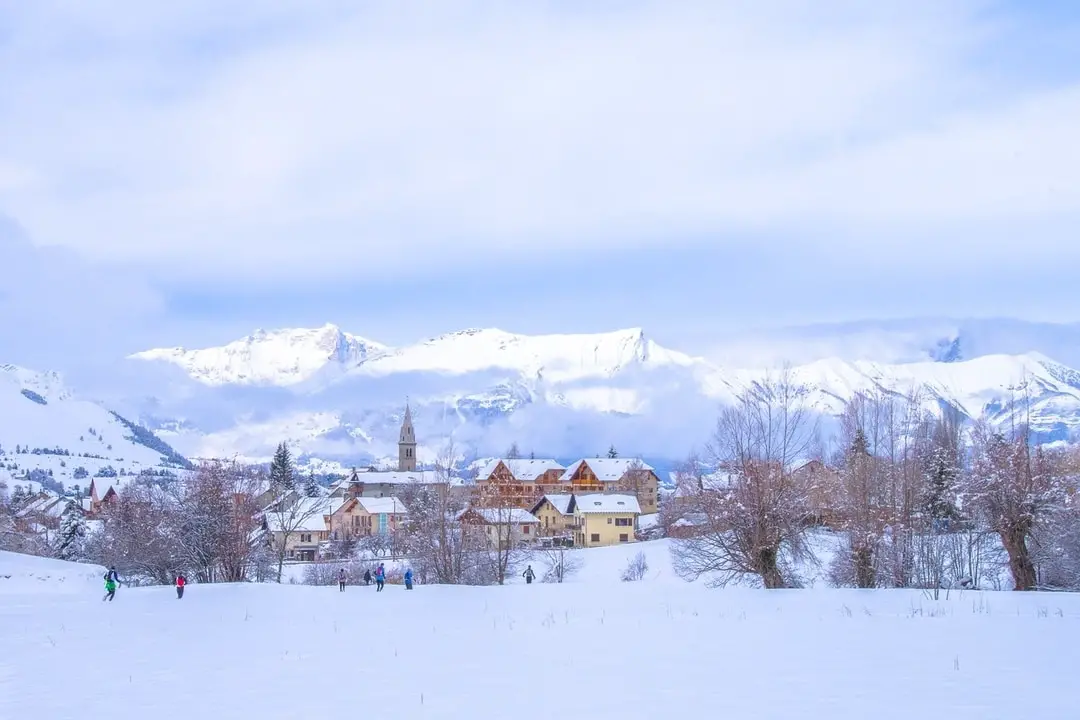 Beautiful ski Resort in Snow season