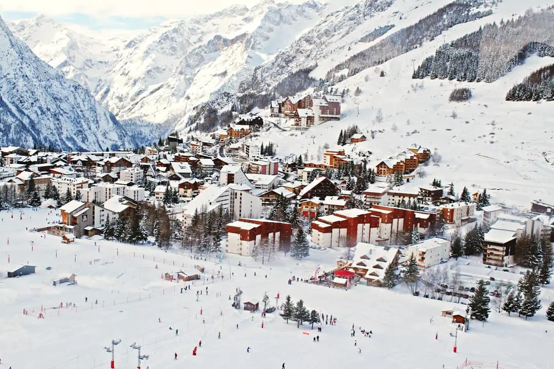 Beautiful snow village