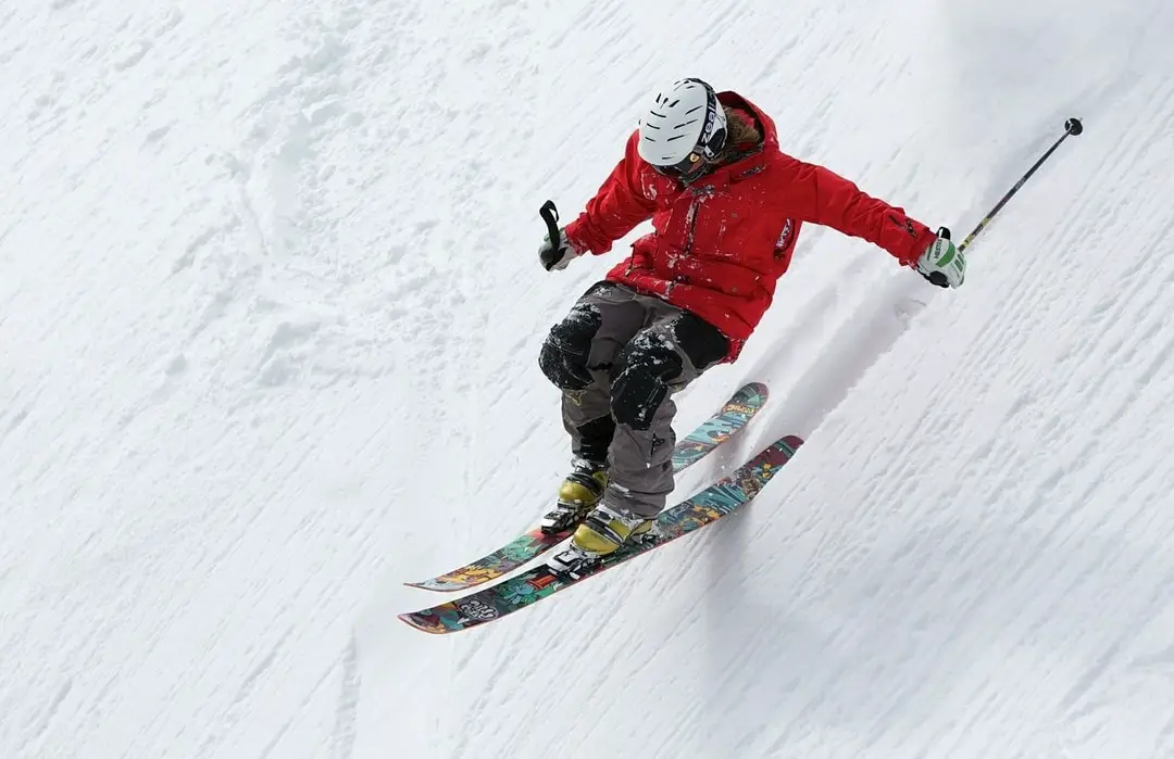 Skiier Skiing down a slope