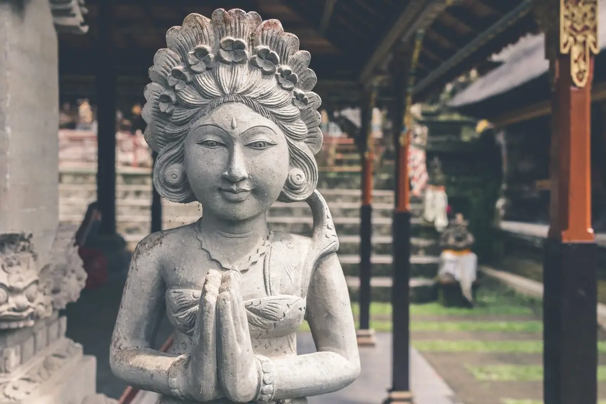 Balinese Buddha statue at temple 