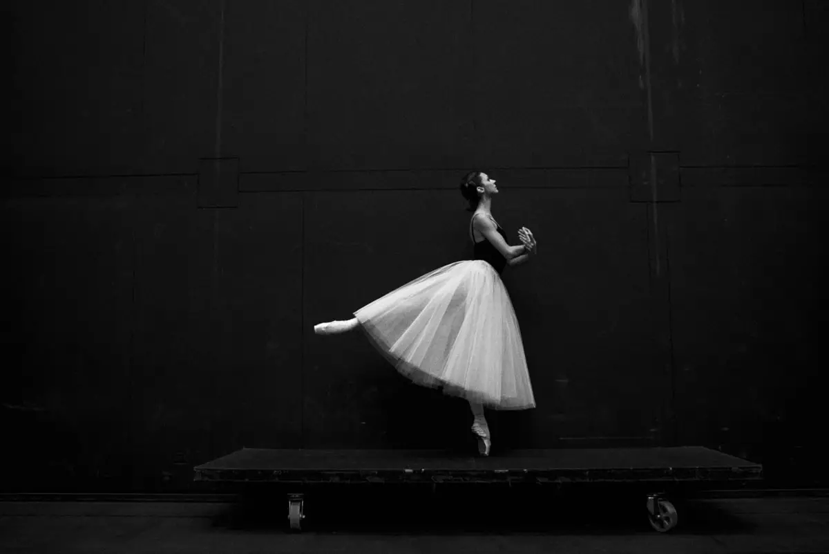 A ballet dancer performing on stage